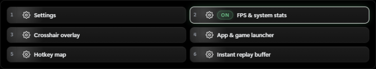 The Vorla Launcher dock, a horizontal strip of tool buttons